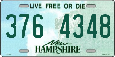 NH license plate 3764348