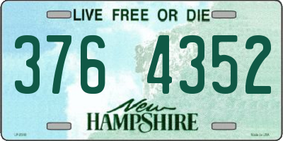 NH license plate 3764352