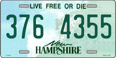 NH license plate 3764355