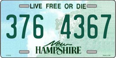 NH license plate 3764367