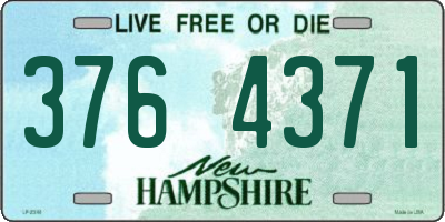 NH license plate 3764371