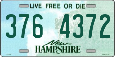 NH license plate 3764372