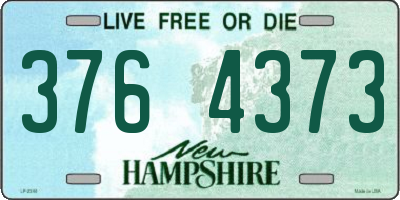 NH license plate 3764373