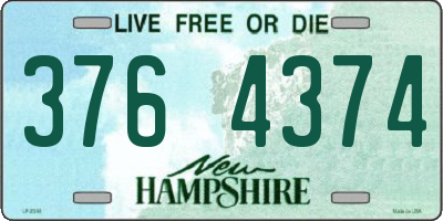 NH license plate 3764374