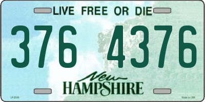NH license plate 3764376