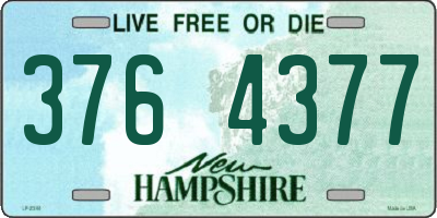 NH license plate 3764377