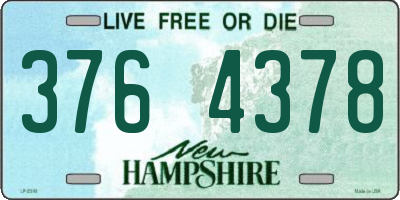 NH license plate 3764378