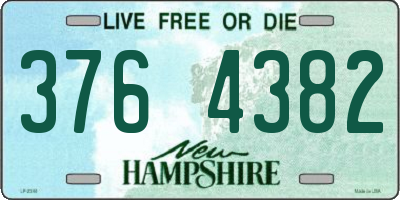 NH license plate 3764382