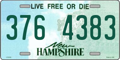 NH license plate 3764383