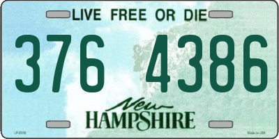 NH license plate 3764386