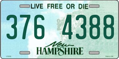 NH license plate 3764388