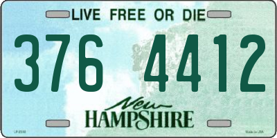 NH license plate 3764412
