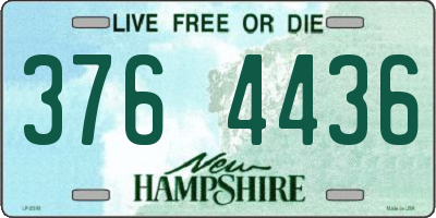 NH license plate 3764436