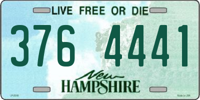 NH license plate 3764441