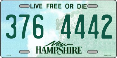 NH license plate 3764442