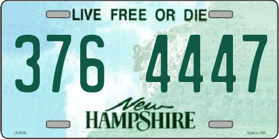 NH license plate 3764447