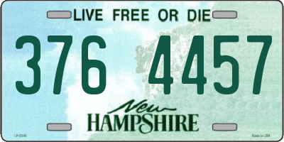 NH license plate 3764457