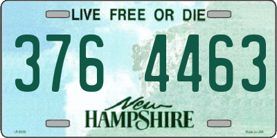 NH license plate 3764463