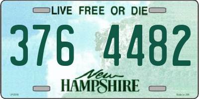 NH license plate 3764482