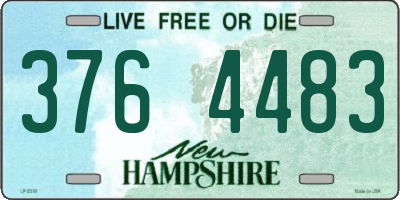 NH license plate 3764483