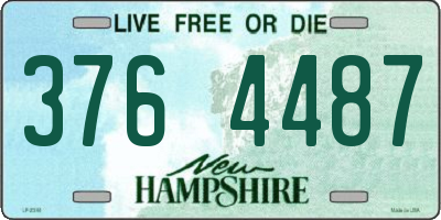 NH license plate 3764487