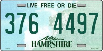 NH license plate 3764497