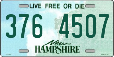 NH license plate 3764507