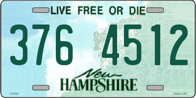 NH license plate 3764512