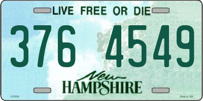 NH license plate 3764549