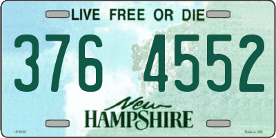 NH license plate 3764552