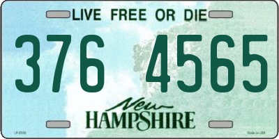 NH license plate 3764565