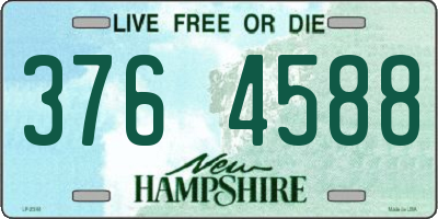 NH license plate 3764588