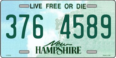 NH license plate 3764589
