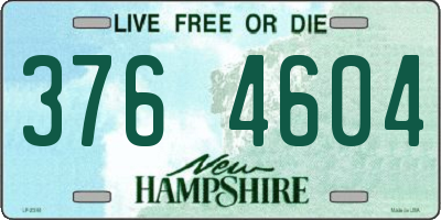 NH license plate 3764604