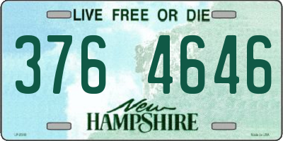 NH license plate 3764646