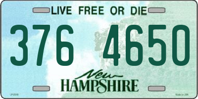 NH license plate 3764650