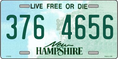 NH license plate 3764656