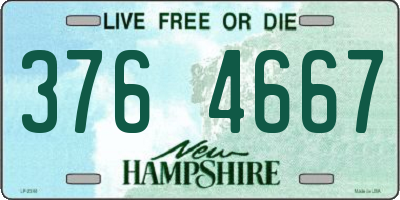 NH license plate 3764667