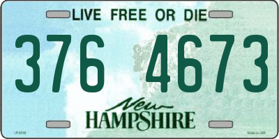 NH license plate 3764673