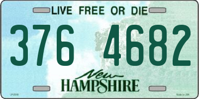 NH license plate 3764682
