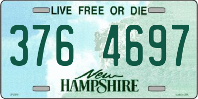 NH license plate 3764697