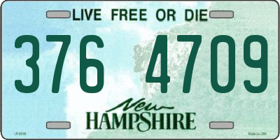 NH license plate 3764709