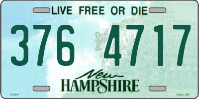 NH license plate 3764717