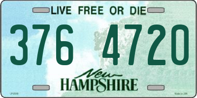 NH license plate 3764720
