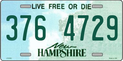 NH license plate 3764729