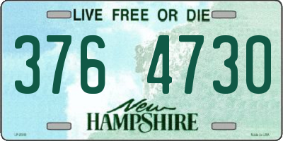 NH license plate 3764730