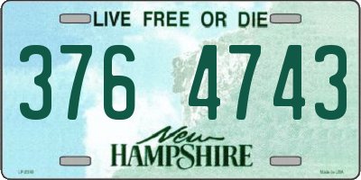NH license plate 3764743