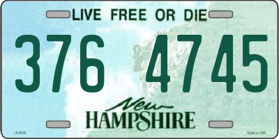 NH license plate 3764745
