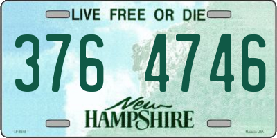 NH license plate 3764746