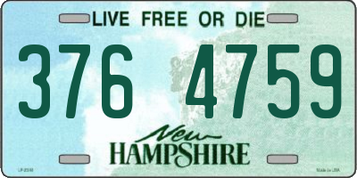NH license plate 3764759